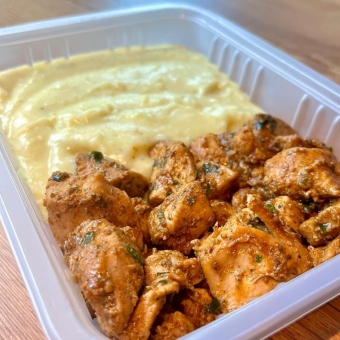 Purê de Batata Doce com Frango em Cubos - 500g